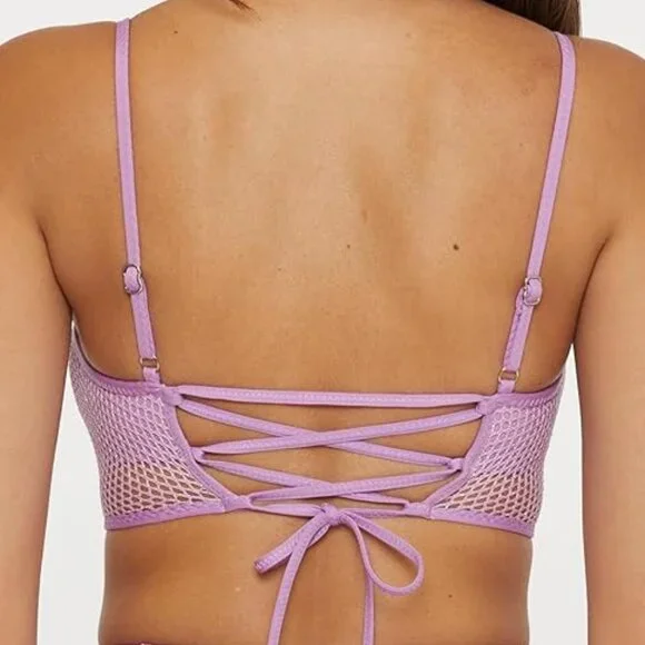 BECCA Standard Network Cami Bikini Top, Adjustable, Tie Back NWT Sz S - Picture 3 of 10